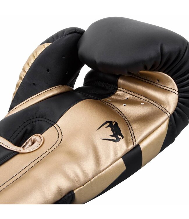Venum Boxing Gloves Elite Black Gold Martial Arts Equipment