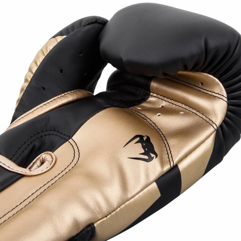 Venum Venum Boxing Gloves Elite Black Gold Martial Arts Equipment