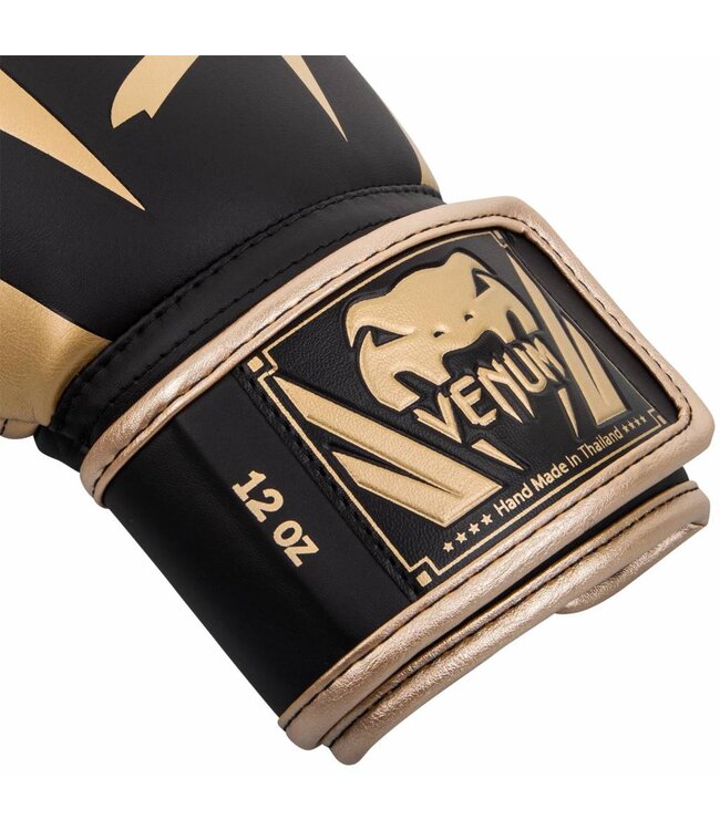 Venum Elite Boxhandschuhe – Schwarz/Gold | Für Boxen, Kickboxen & Muay Thai
