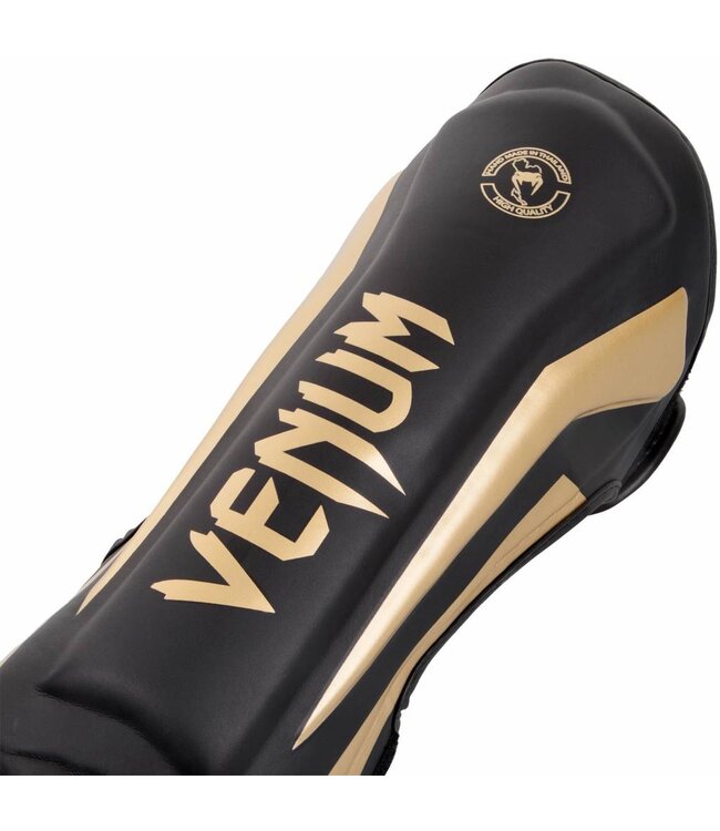 Venum Kickboks Scheenbeschermers Elite Zwart Goud
