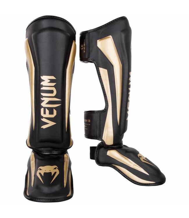 Venum Venum Stand Up Kickboxing Shin Guards Elite Black Gold
