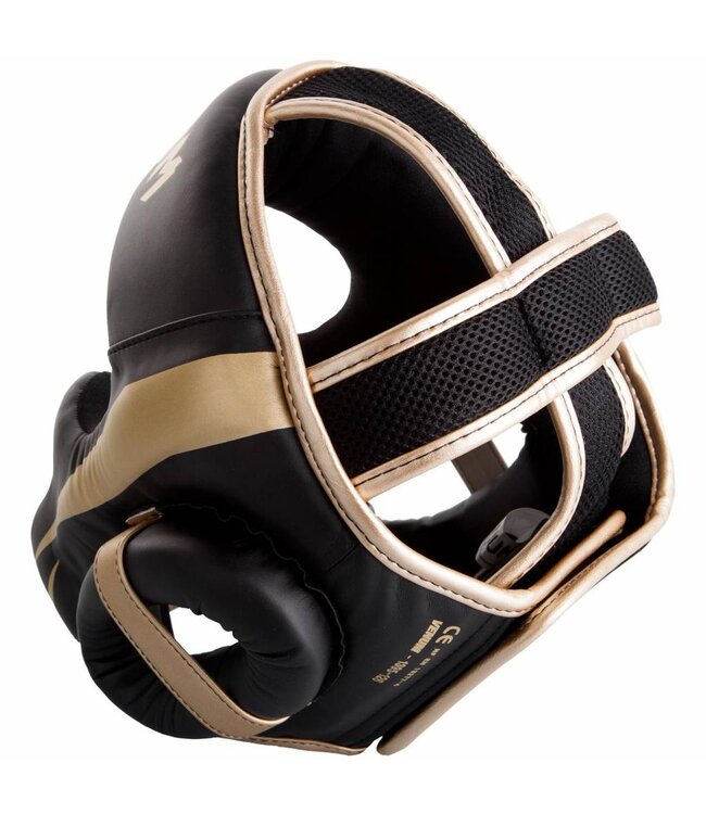 Venum Elite Headgear Black Gold Head Protection