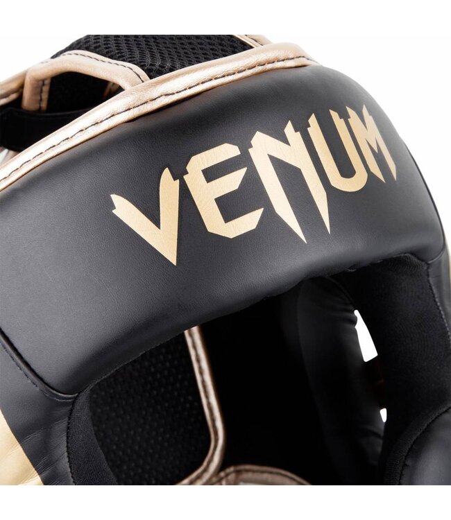 Venum Elite Headgear Black Gold Head Protection
