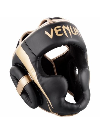 Venum Venum Elite Headgear Kopfschutz Schwarz Gold