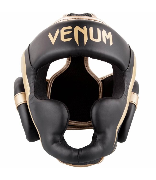 Venum Elite Headgear Black Gold Head Protection