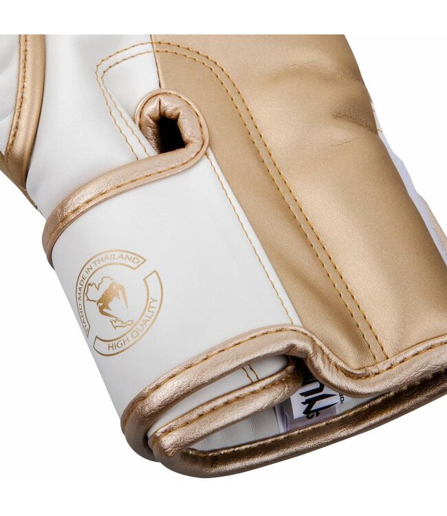 Venum Elite Boxhandschuhe – Weiss/Gold | Für Boxen, Kickboxen & Muay Thai