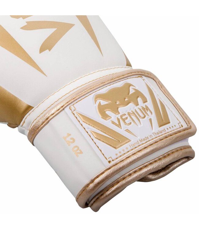 Venum Elite Boxhandschuhe – Weiss/Gold | Für Boxen, Kickboxen & Muay Thai
