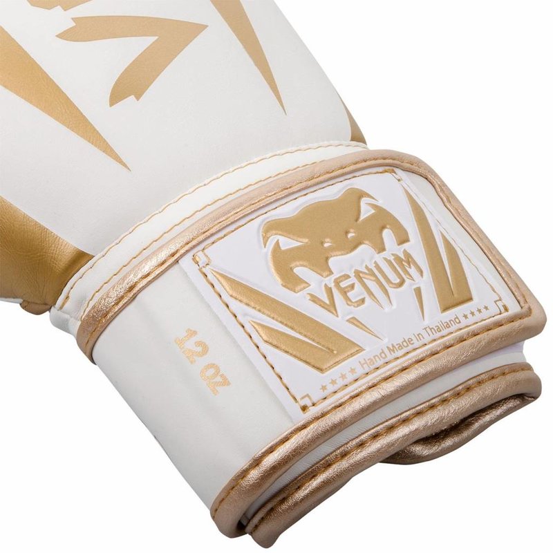 Venum Venum Boxing Gloves Elite White Gold Venum Fight Equipment