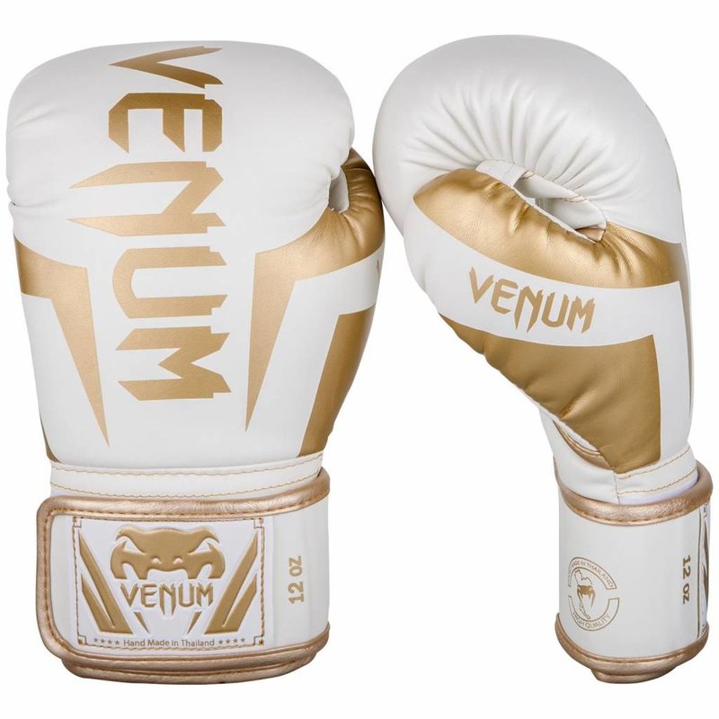 Venum Venum Boxing Gloves Elite White Gold Venum Fight Equipment