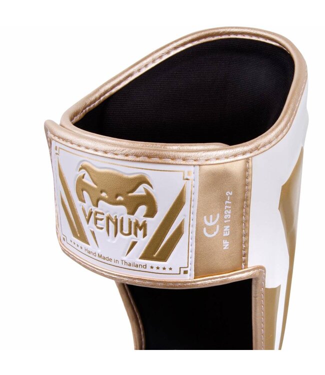 Venum Venum Stand Up Kickboxing Shin Guards Elite White Gold