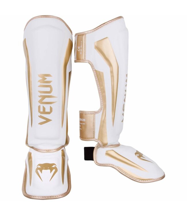 Venum Venum Kickboks Scheenbeschermers Elite Wit Goud