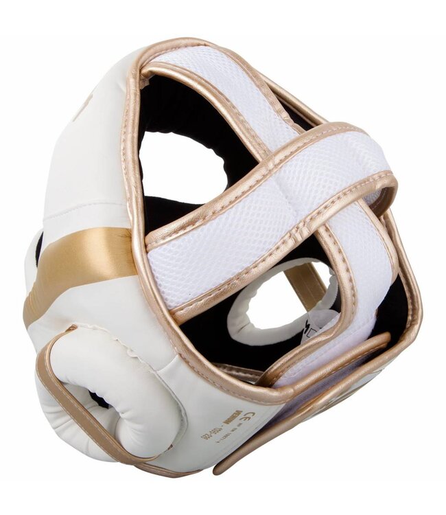 Venum Elite Headgear White Gold Head Protection