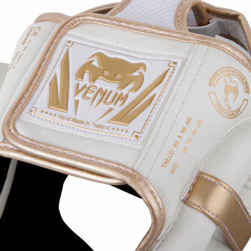 Venum Venum Hoofdbeschermer Elite Headgear Wit Goud