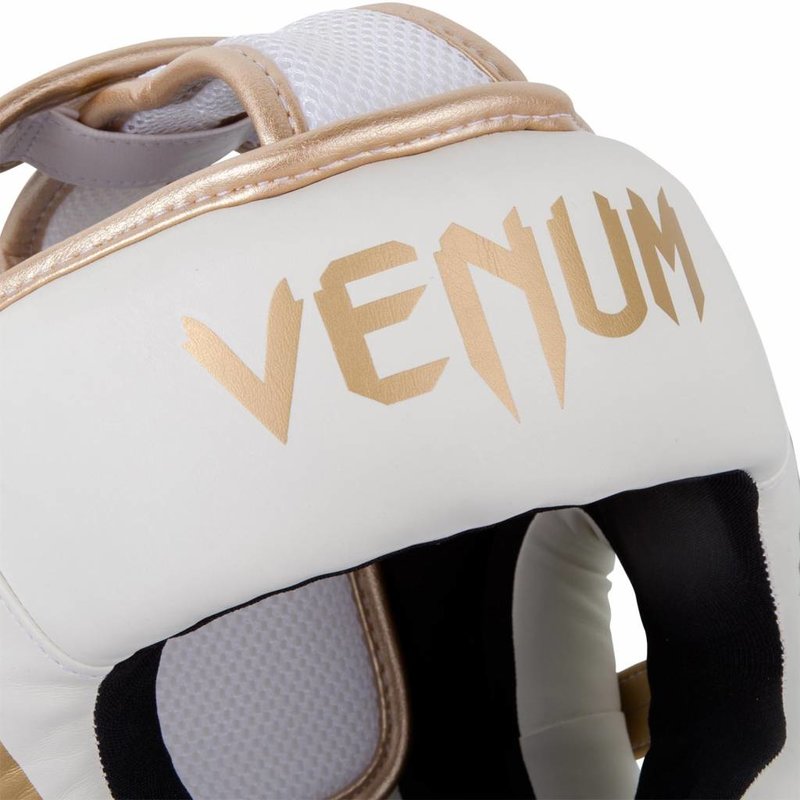 Venum Venum Elite Headgear White Gold Head Protection