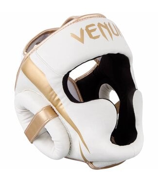 Venum Venum Elite Headgear White Gold Head Protection