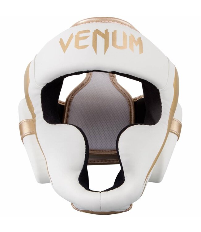 Venum Elite Headgear Kopfschutz Weiss Gold