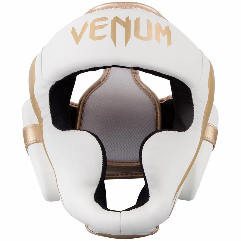 Venum Venum Elite Headgear White Gold Head Protection