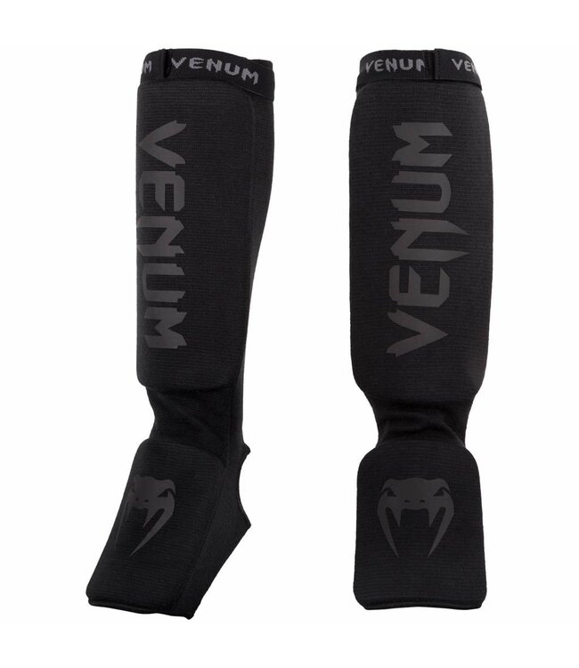 Venum Kontact Shin Guards Black on Black