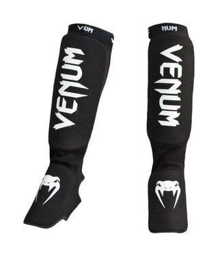 Venum Venum Kontact Shin Guards Black White Venum Fightstore