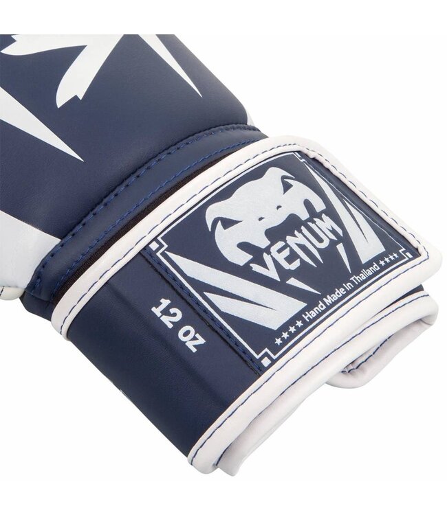 Venum Elite Boxing Gloves – Navy Blue/White | For Boxing, Kickboxing & Muay Thai