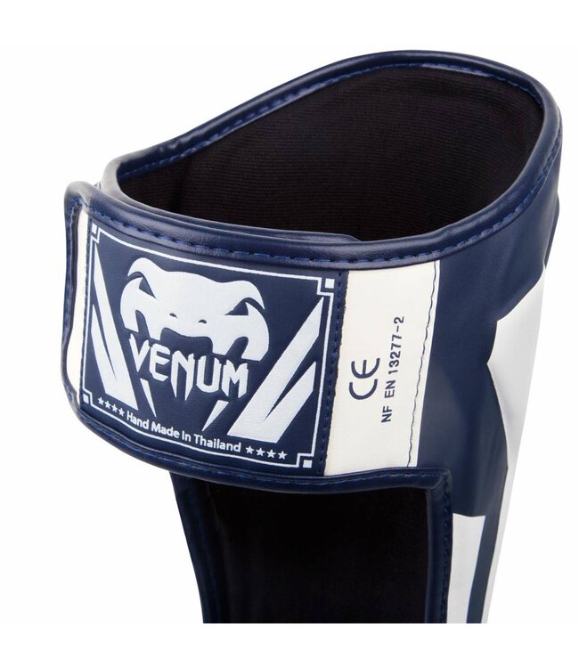 Venum Venum Stand Up Kickboxing Shinguards Elite Navy Blue White
