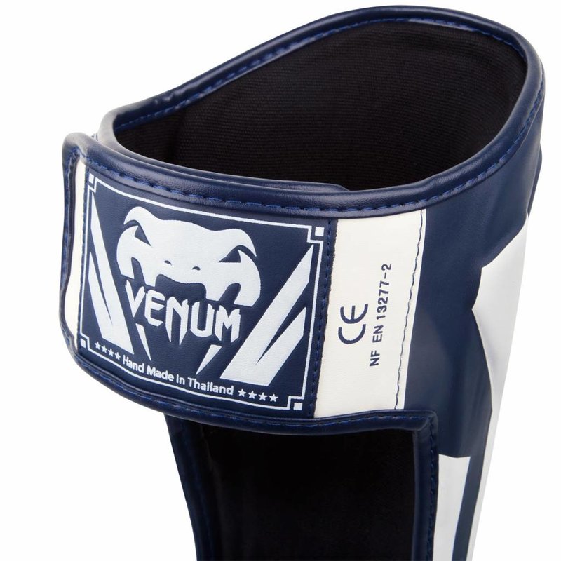 Venum Venum Stand Up Kickboxing Shinguards Elite Navy Blue White