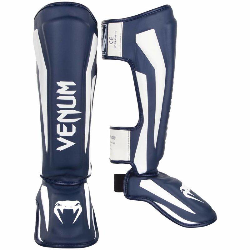 Venum Venum Elite Shinguards Schienbeinschoner Navy Blau Weiss