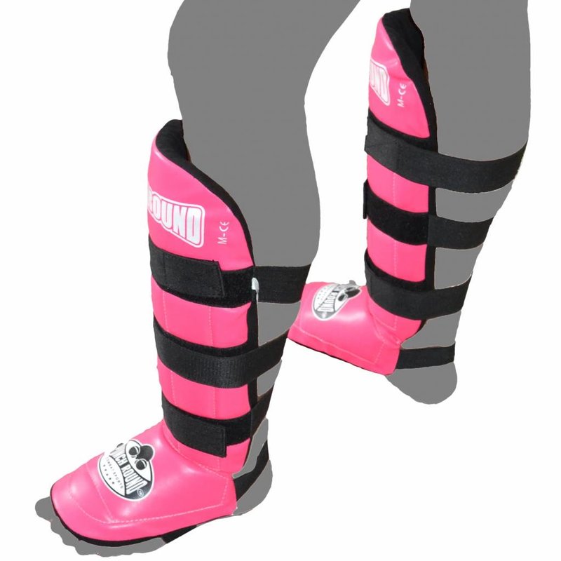 PunchR™  Punch Round Kickboks Scheenbeschermers Experience Luxury PU Roze