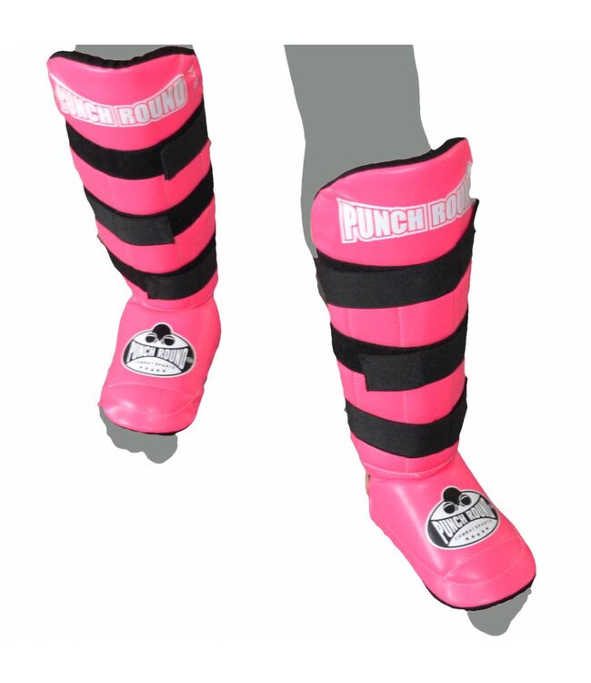 PunchR™  Punch Round Kickboks Scheenbeschermers Experience Luxury PU Roze