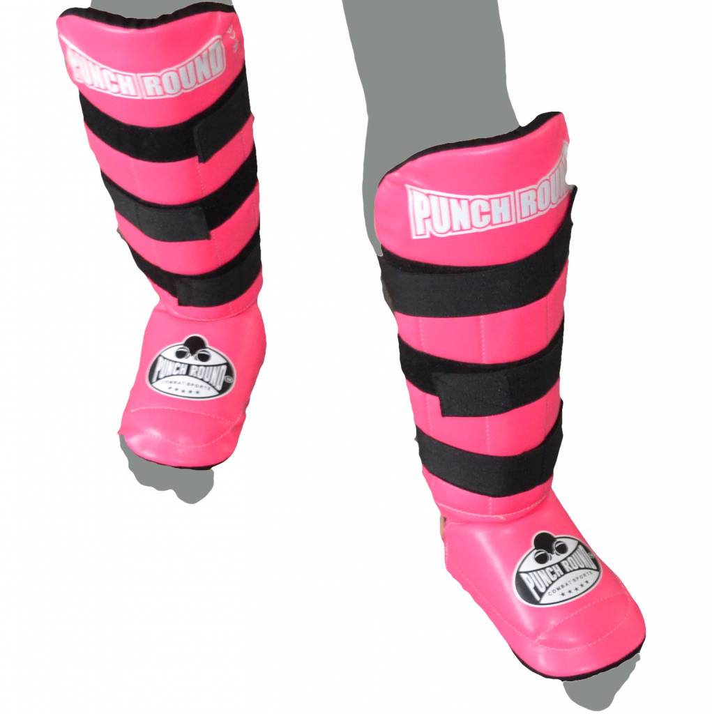 Kickboxing Shin Guards Punch Round Luxury Pink FIGHTWEAR SHOP EUROPE