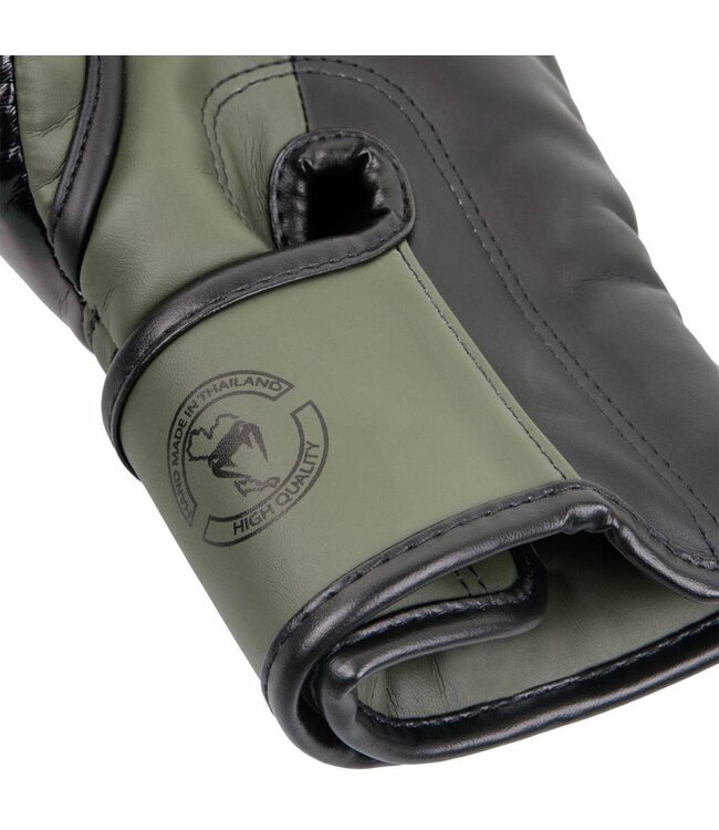 Venum Elite Boxing Gloves – Khaki/Black | For Boxing, Kickboxing & Muay Thai