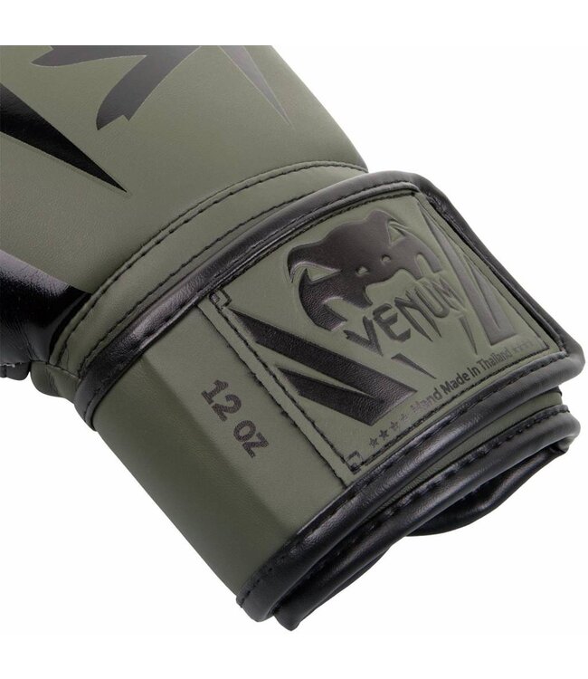 Venum Elite Boxing Gloves – Khaki/Black | For Boxing, Kickboxing & Muay Thai