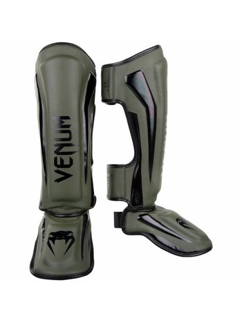 Venum Venum Elite Kickboks Scheenbeschermers Khaki Zwart