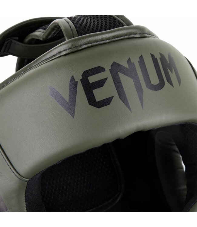 Venum Elite Headgear Khaki Schwarzer Kopfschutz
