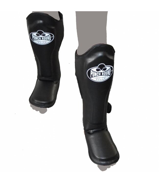 PunchR™  Punch Round Combat Sports Kickboks Scheenbeschermers Kids Zwart
