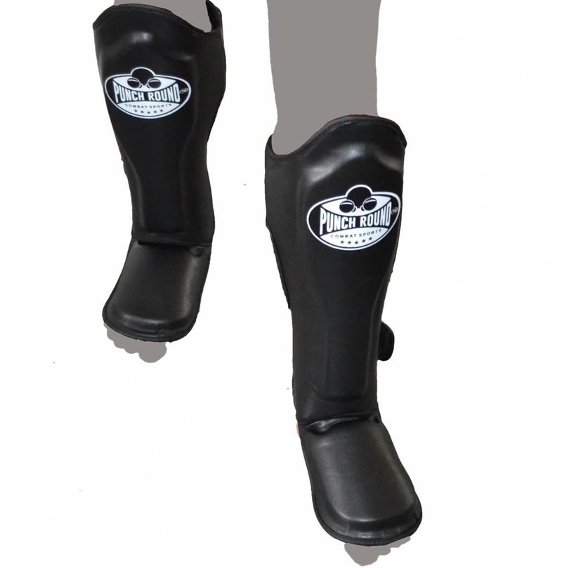 Punch Round Kids NoFear Kickboxing Shin Guards Black White - FIGHTWEAR SHOP  EUROPE