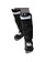 PunchR™  Punch Round Kickboxing Shin Guards Experience Luxury PU Black