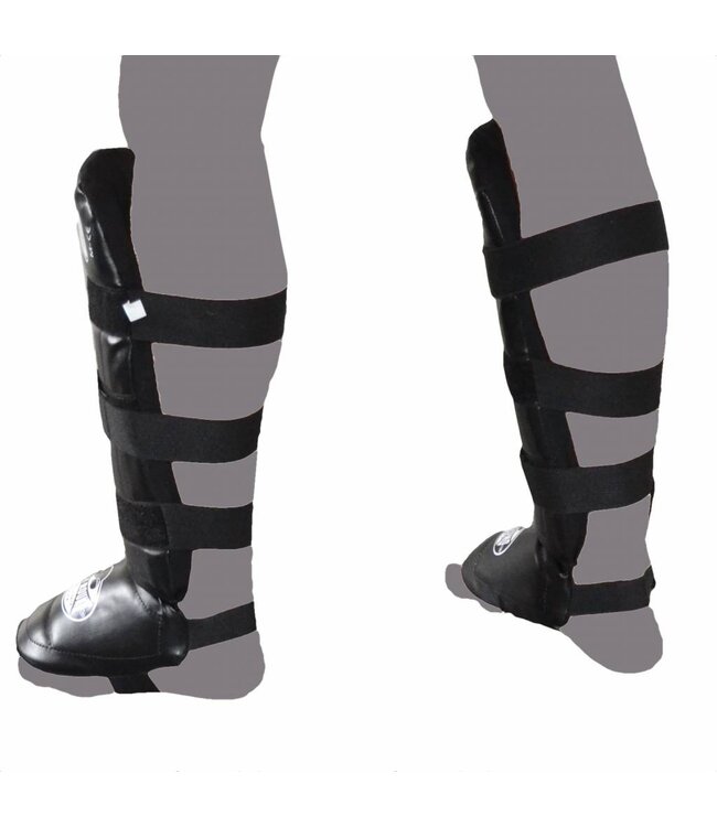 Punch Round Kickboks Scheenbeschermers Experience Luxury PU Black