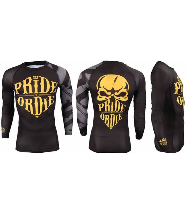 Pride or Die PoD Rash Guard L / S PRiDEorDiE RECKLESS Zwart Grijs