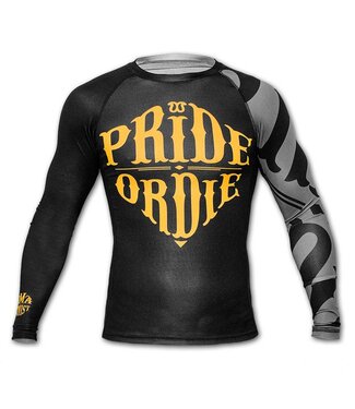 PRiDEorDiE PoD Rash Guard L / S PRiDEorDiE RECKLESS Zwart Grijs