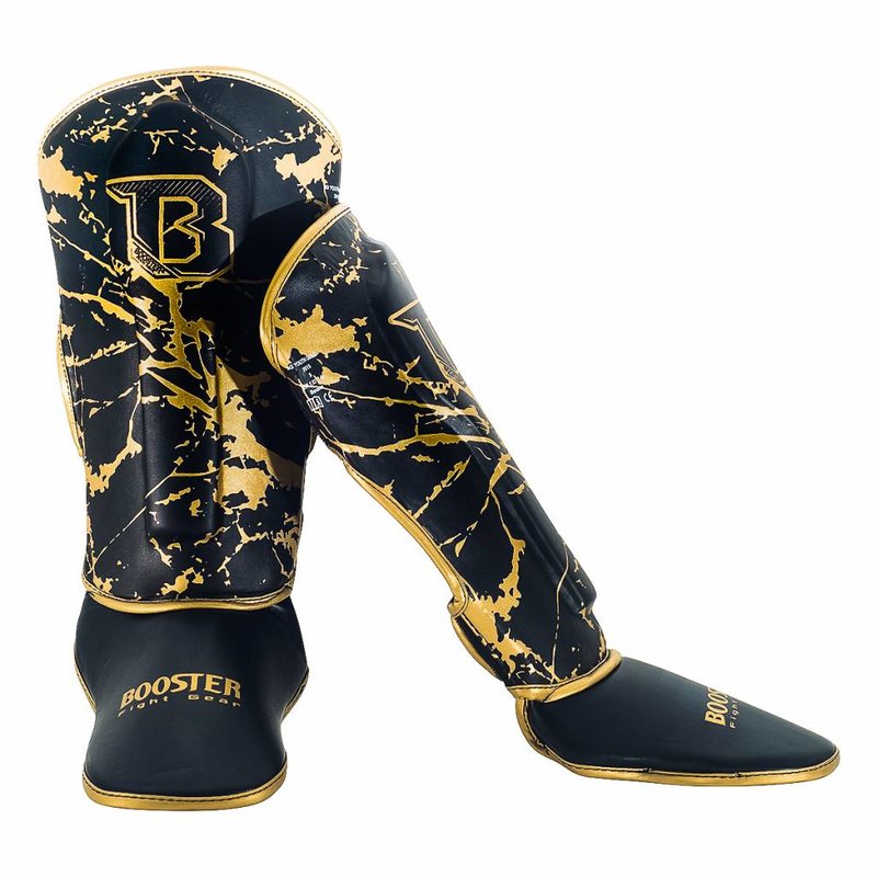 Booster Booster SG Youth Kickboxing Shinguards Marble Gold