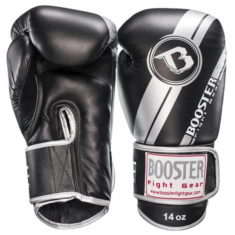 Booster Booster Pro Range Boxing Gloves BGL 1 V3 Black Silver Foil
