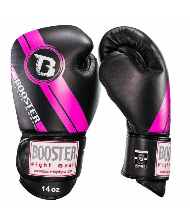 Booster Booster Pro Range Boxing Gloves BGL 1 V3 Black Pink Foil