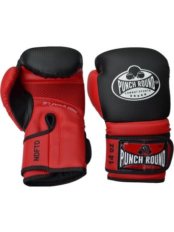 PunchR™  Punch Round Boxing Gloves Combat Sport Carbon Black Red