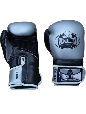 PunchR™  Punch Round  Combat Sports Boxhandschuhe Silber Schwarz