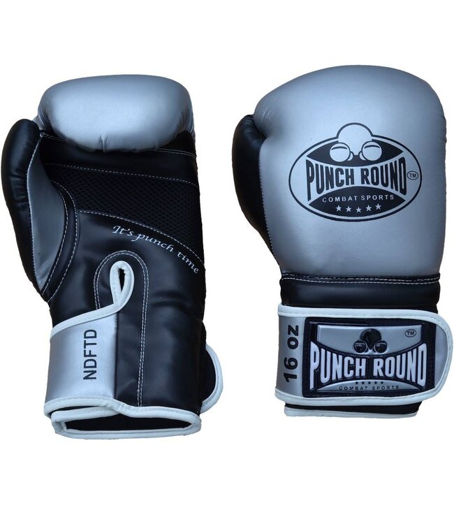 PunchR™  Punch Round  Combat Sports Boxhandschuhe Silber Schwarz