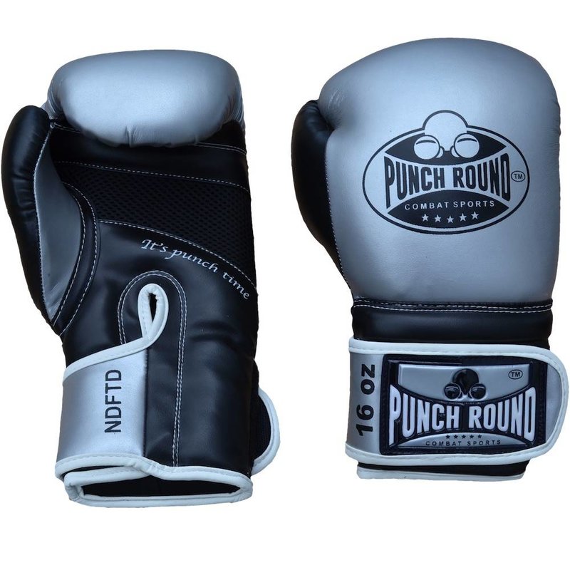 PunchR™  Punch Round  Combat Sports Boxhandschuhe Silber Schwarz