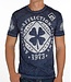 Affliction Lucky Shot Ronde Hals T Shirt Blauw
