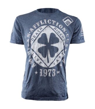 Affliction Lucky Shot Ronde Hals T Shirt Blauw