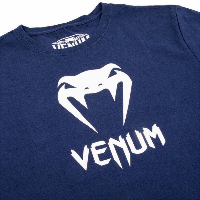 Venum Venum Classic T Shirt Navy Blue Venum Vechtsport Kleding